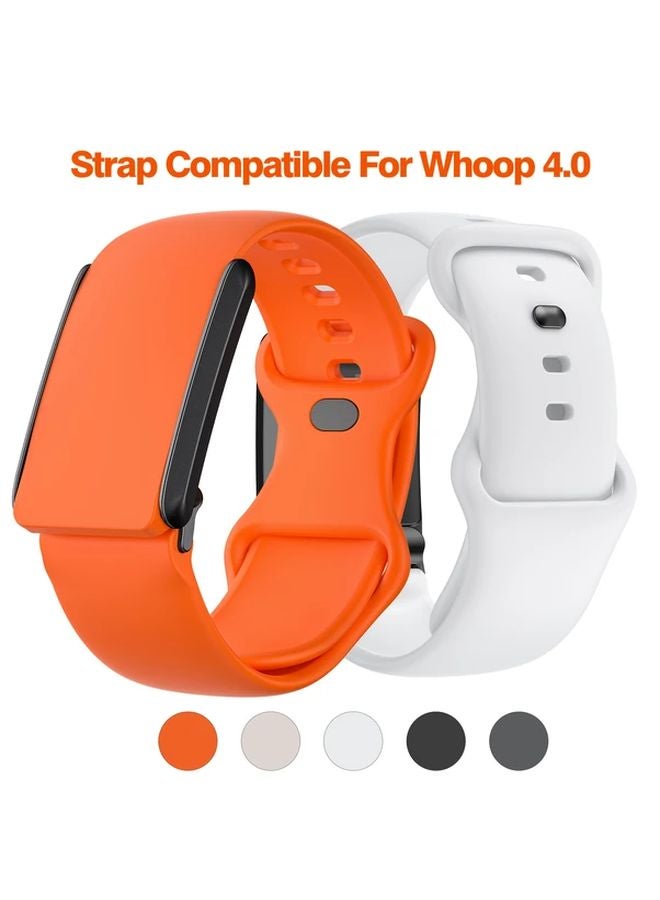 White Silicone Fitness Sport Wristband For Whoop 4 0 Adjustable Strap For Women And Men - Image 1